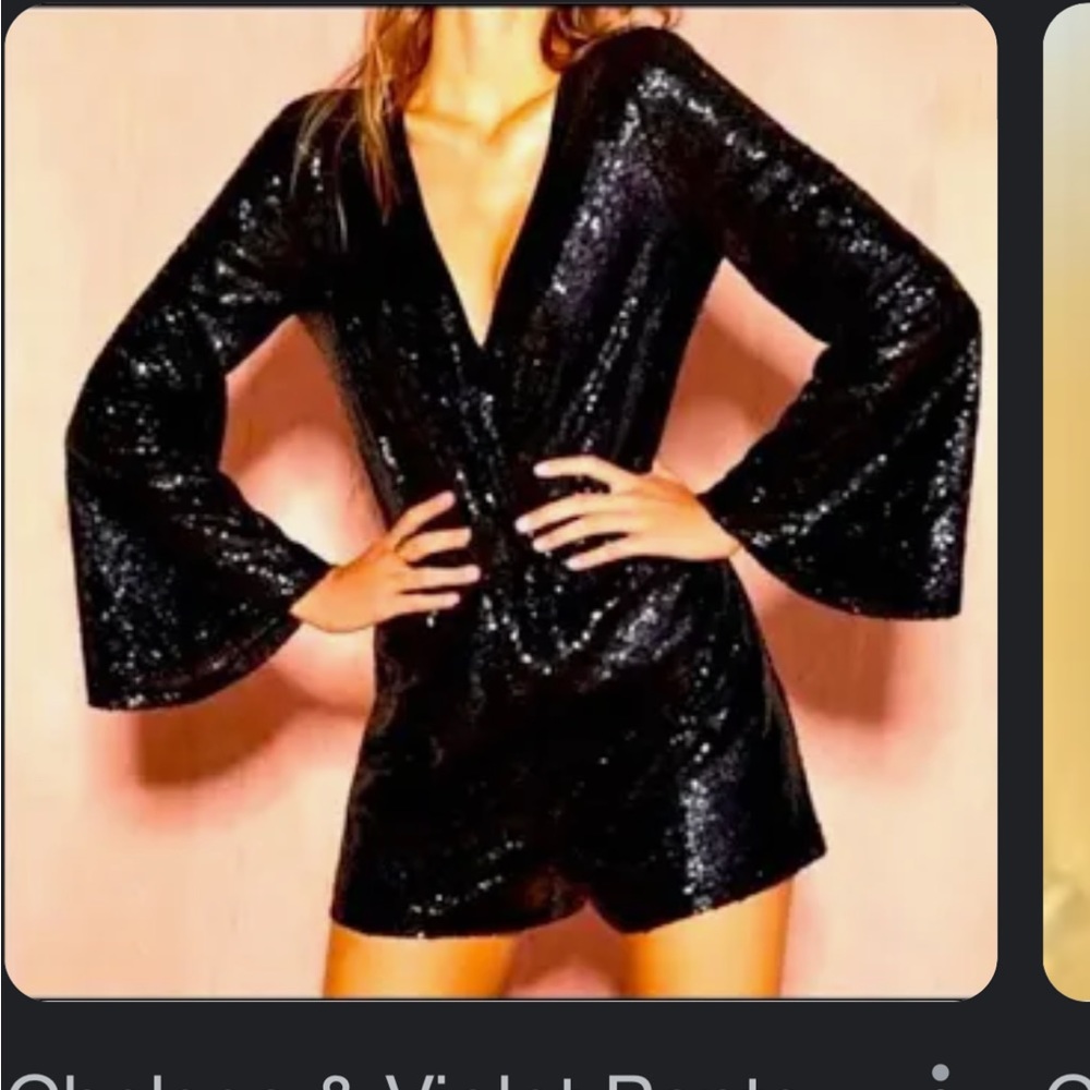 C & V sequin romper